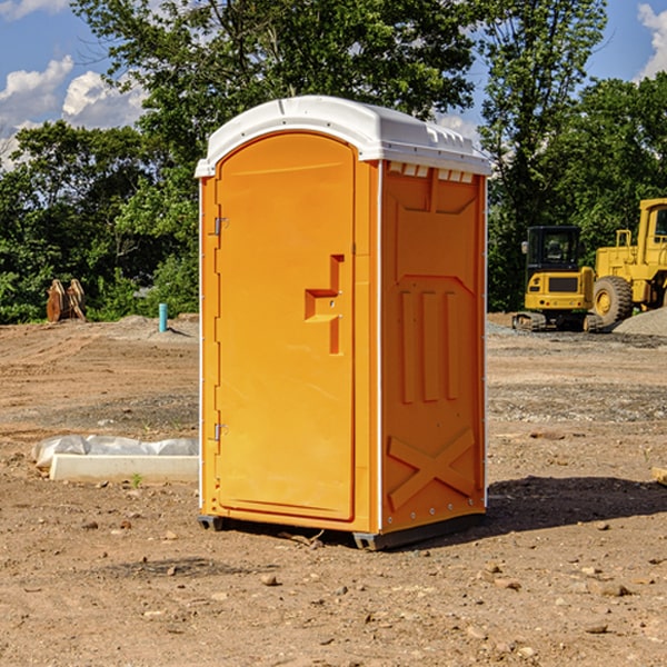 how often are the porta potties cleaned and serviced during a rental period in Lanexa